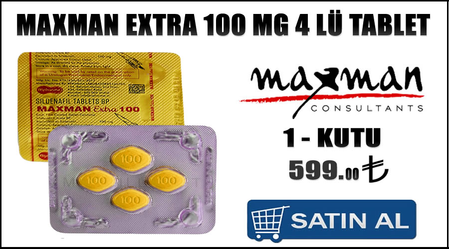 Maxman 100 mg 4 lü sarı hapı sipariş et